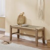 Alaterre Furniture Newport 40" Wood Bench with Rush Seat ANNP0471